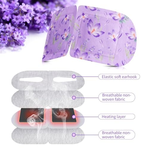Steam Eye Mask 12 Packs, Lavender Self Heating Eye Mask, SPA Warm Eye Mask, Disposable Heated Sleep Eye Mask for Dry Eyes, Dark Circles, Puffy Eyes, Puffiness, Relief Stress Eye Fatigue, Migraine — view 5