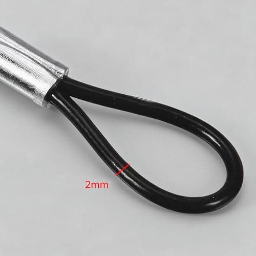 6 Pack Stainless Steel Safety Lanyard Coated Wire Rope Tether Double Loops — view 3