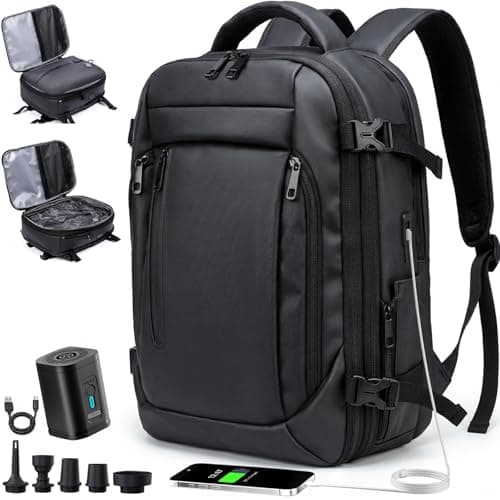 Tavoxda Vacuum Backpack Travel Bag with Pump, 40x30x20 Underseat Cabin Bag