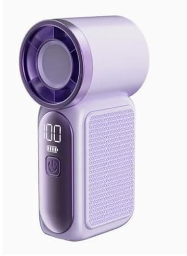 AUAUY Portable Handheld Mini Fan, 6 Adjustable Fan Speeds(Purple)