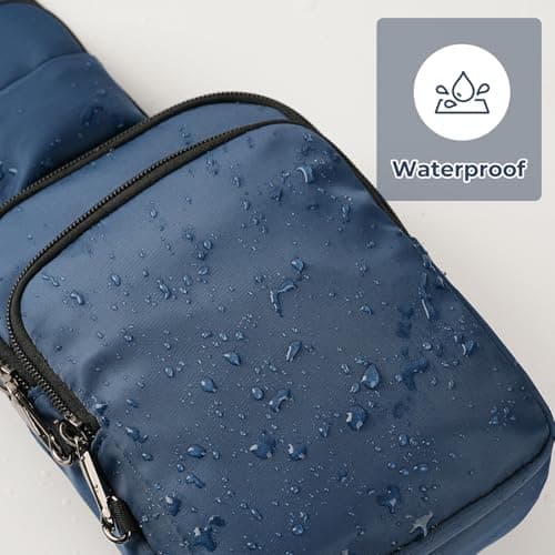 BROADREAM Small Sling Cross Body Chest Bag Shoulder Bags for Men Women,Water Resistant Crossbody Man Bag with Zipper Lock & RFID Blocking — view 4