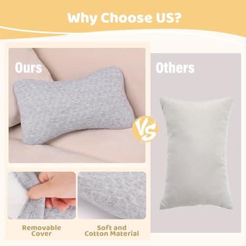 vocheer Small Pillow with Removable Cover, 28*17 cm Tiny Travel Pillow 1PC — view 3