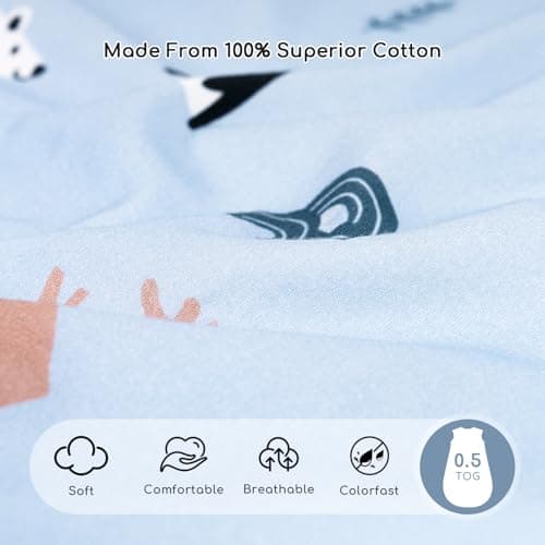 Yukkidds Baby Sleeping Bag 0.5 Tog, Summer Sleep Sack 0-6 Months — view 5