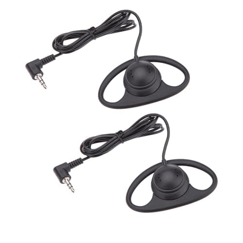 Sxhlseller Mono Wired Headset with D-Shape Earpiece | 3.5mm Single Ear Hook Earbud for Tour Guide System, Lightweight Ergonomic Earphone for Travel Conference Online Class, 2-Pack (2pcs) — view 2