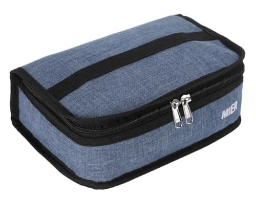 MIER Small Lunch Bag Insulated Compact Cooler for Backpack, Blue, 3L
