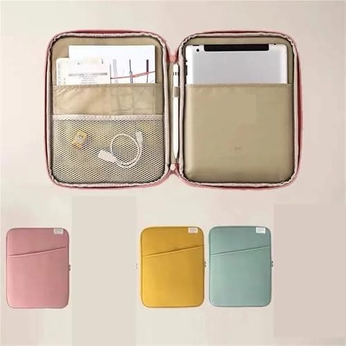 Tablet Bag For 9.7-11 13-14 Inch Laptop Sleeve Inner For Tablets Shockproof Case Pouch Cover For Travel(Yellow,9.7-11inch) — view 2
