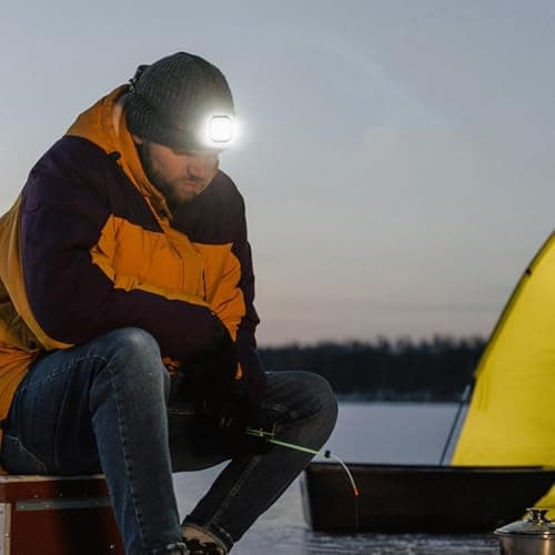 Small Headlamp - Rechargeable , Headlamp for Walking Dogs | Portable Head Light, Running Headlamp for Hiking, Travel, Camping and Others — view 3