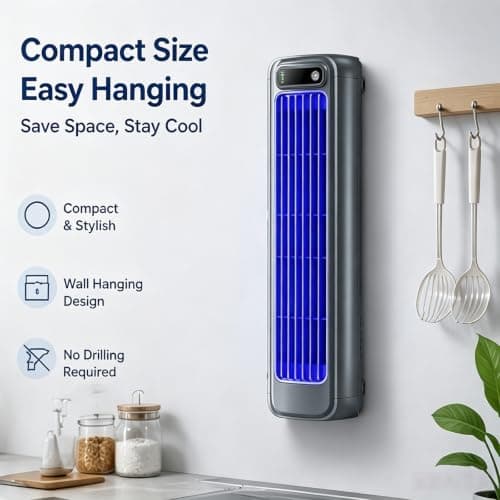 Coldeez Cooling Ace Portable Air Conditioner, 3-Speed Personal Cooling Fan with Quiet Operation, Compact Evaporative Cooler for Bedroom Office Dorm Room Travel (Beige) — view 3