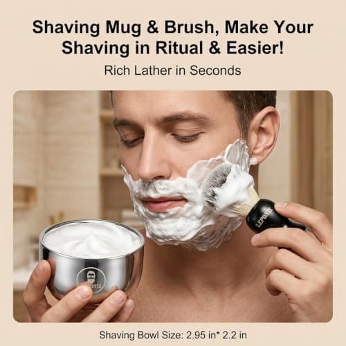 LEPONIX Men's Traditional Shaving Kit Gift Set with Aftershave Balm — view 4