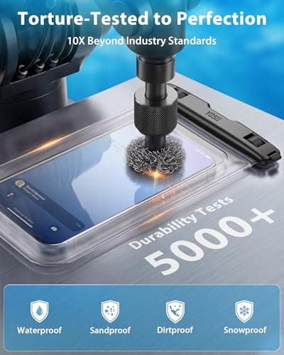 YOSH Waterproof Phone Pouch [IPX8 Certified] 2 Pack, Fits Up to 7.0", Clear — view 5