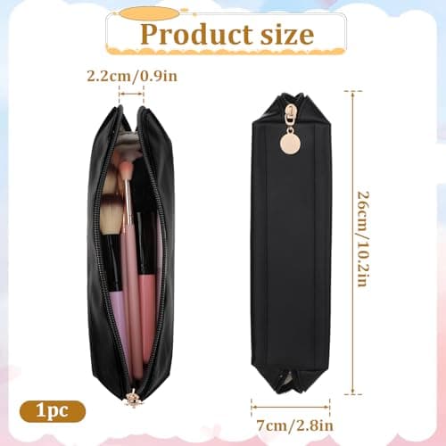 Prasacco Travel Makeup Brush Bag - Portable Cosmetic Organizer with Zipper, Compact Toiletry Case for Daily Use and Work — view 2