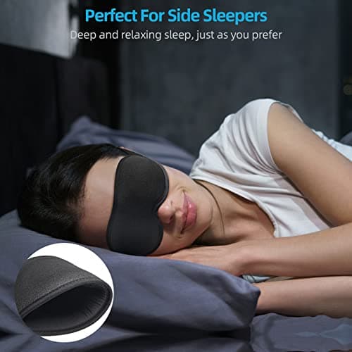 Trilancer Blackout Sleep Mask, 3D Eye Mask for Sleeping, Men & Women-Black — view 2