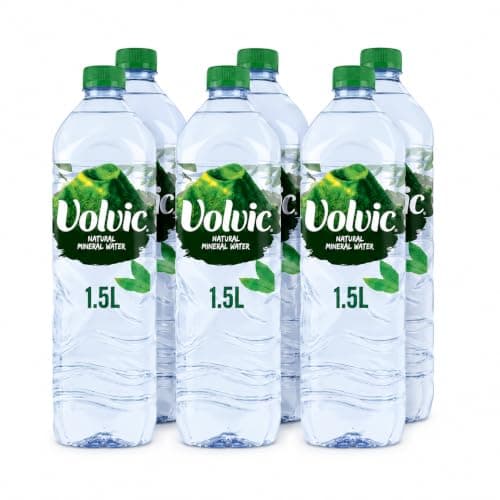 Volvic Natural Mineral Water 1.5L x 6 Bottles | Still Bottled Water | 9 Litres Total | Large Family Multipack | Ideal for Home, Office, Work, Travel & Everyday Hydration