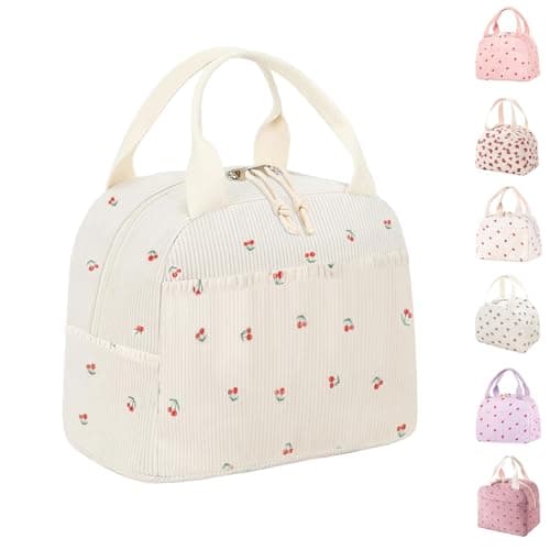 Binoster Lunch Bags for Women Insulated Cooler Lunch Bag Adults Kids Packed Lunch Box Tote Bag Cute Girls Ladies Lunch Bags for Work School Picnic Travel Beach Gifts for Women Her Wife Preppy Stuff