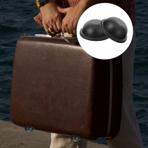 OFFIGAM DIY Accessories 4pcs Black Round Plastic Bag Feet for Backpack Trolley Base and Suitcase Repair — view 6