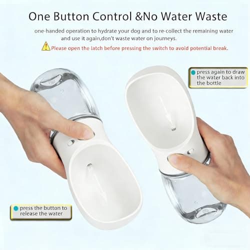COTOP Dog Water Bottle, Portable Dog Drinking Bottle, White, 350ml — view 4