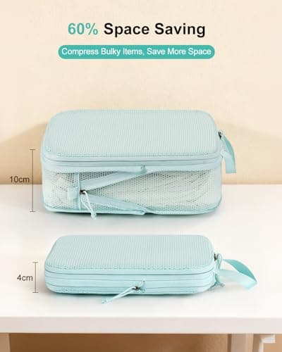 ECOHUB 4 Piece Compression Packing Cubes, Recycled Tear-Resistant Mesh — view 2
