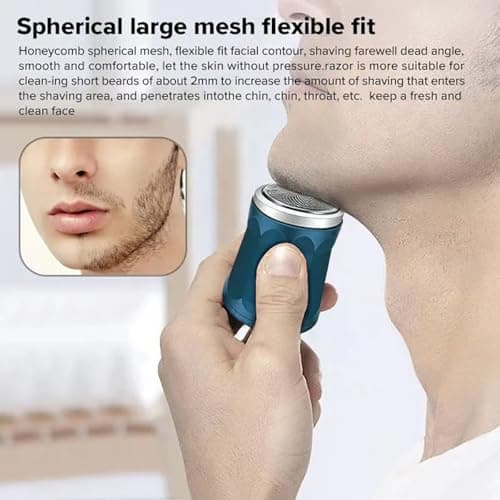 Electric Foil Shaver Mini Pocket Size Portable Electric Razor for Men and Women Aluminium Alloy Casing Stylish Travel-Friendly Shaver Ideal for Short Stubborn Facial Body Hair Shaving Grooming Tool — view 5