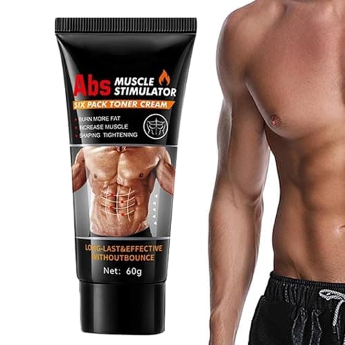 Abdominal, Belly Massage Toner 50g, Six Pack Tightening Body Lotion, Busy Professionals Workout Beginners Men Dads Husbands Boyfriends Daily Travel, for Home Office Gym Routine