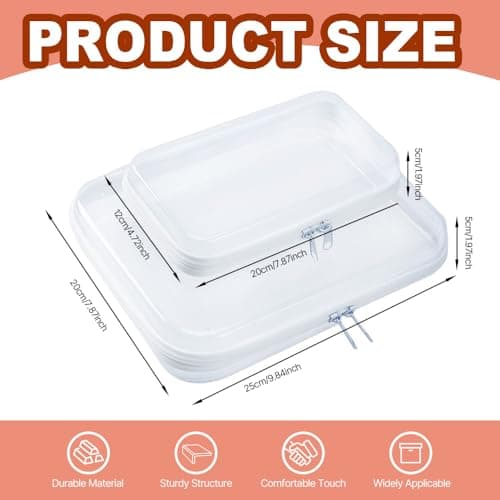 4Pcs Zippered Hard Pouch, BOJVESH Zippered Transparent Cases, Clear Hard Shell Zipper Case, Waterproof Cosmetic Toiletry Bag, Portable Travel Organizer for Toy Storage Bin, Puzzles (White, M+S) — view 2
