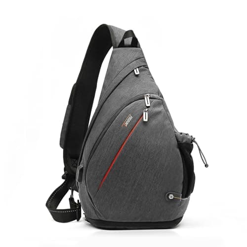 TUDEQU Large Sling Bag for Men 19L, Crossbody Backpack with 8 Pockets