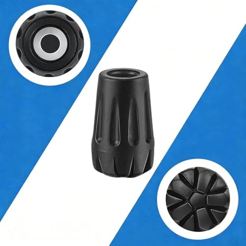 8 Pack Anti-Slip Rubber Tips for Trekking Nordic Poles Replacement Ferrules — view 3