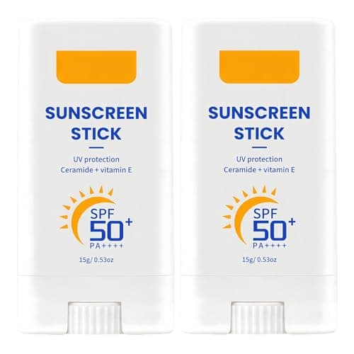 2PCS Sunscreen Stick SPF 50+,SPF 50 Sunscreen for Face,Invisible Sun Stick for Face & Body,Water Resistant,Daily Use Waterproof Sun Block,Moisturizing Sun Cream,Day Cream Spf,Daily Use Sunscreen Stick