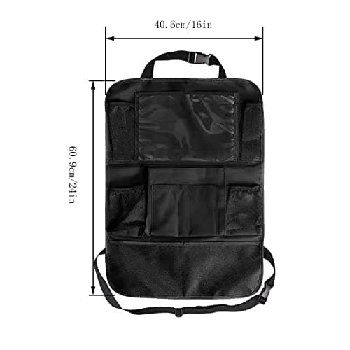 Car Seat Organiser, Car Seat Storage with 10" iPad Tablet Holder, 10 Pockets — view 2