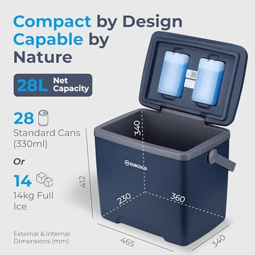 Subcold Chilly28 Cool Box | 28L | 2 Ice Packs | Carry Handle — view 6