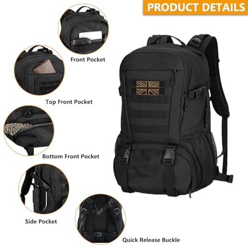 VIRAHYEM 30L Military Tactical Backpacks Molle Army Assault Pack — view 3