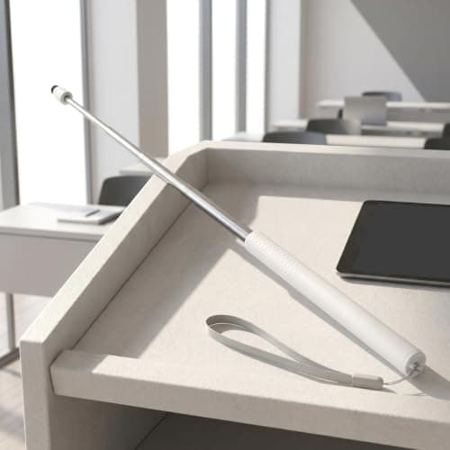 Teacher Pointer Stick Retractable White Telescopic Stainless Steel — view 5