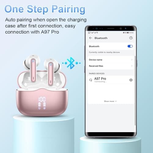 Wireless Earbuds Bluetooth 5.4 with HiFi Stereo Bass, 40H In‑Ear Earphones — view 5