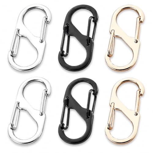 Zipper Locks 6 Pack Carabiner Clip Small Bag Locks for Luggage Backpacks