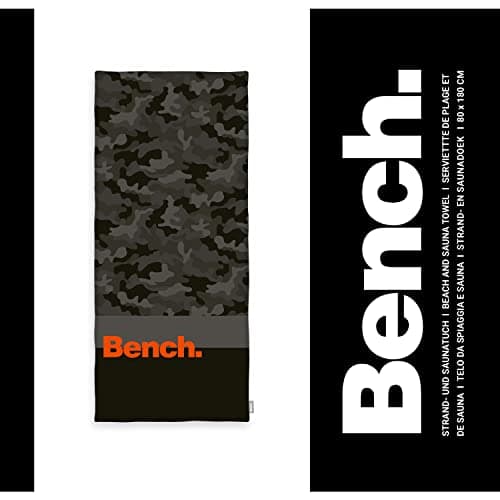 Herding Bench Nature Inspired Beach and Sauna Towel, 80 x 180 cm, 100% Cotton, Velour, with Hanger, Colour: Grey camouflage pattern, item no.: 6112608537 — view 6