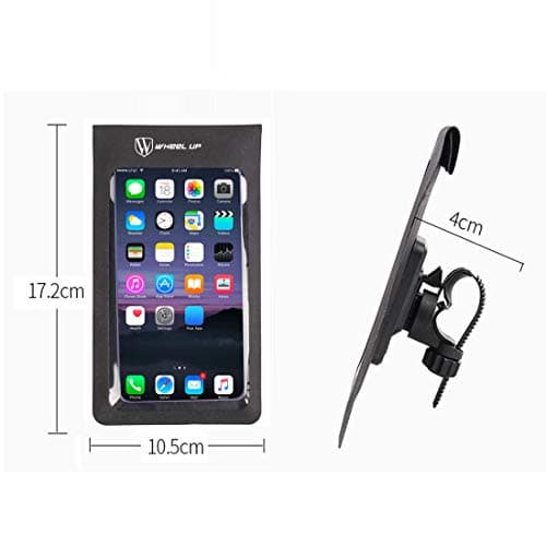 Bike Handlebar Bag, Bicycle Phone Holder, Universal Waterproof Ultra Thin Phone Case/Cycling Pouch Bike Phone Mount Touch Screen Dry Bag for iPhone 16 15 14 13 12 11 Pro Max XS Smartphone Below 6.9'' — view 5