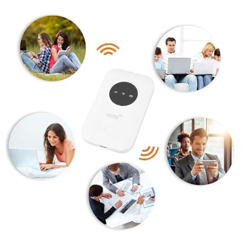 Kadimendium Portable WiFi 4G Mobile WiFi Hotspot 4G Router with SIM Slot Up to 10 Devices for Travel Business Trip 300Mbps — view 6
