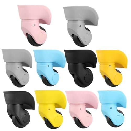 1 Pair Suitcase Replacement Wheels,Spare Spinner Wheel For Suitcase Repair,Trolley Suitcase Rotating Wheel(Yellow L) — view 3