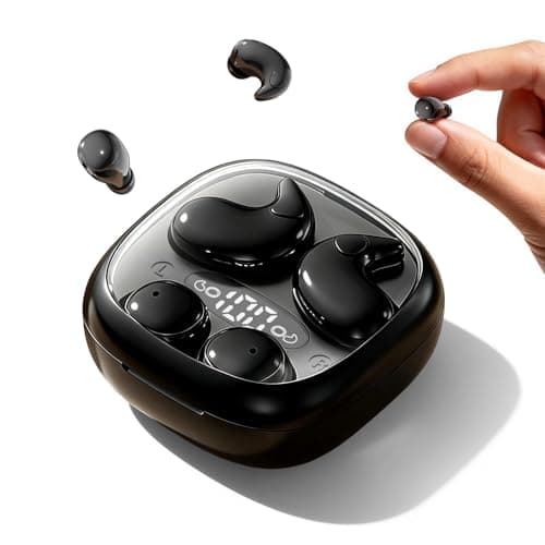 2-in-1 Invisible Earbuds Set, Flat In-Ear Sleep Earphones for Side Sleepers