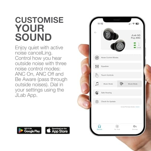 JLab Go Air Pop ANC Earbuds with Mic - Bluetooth, Teal — view 5
