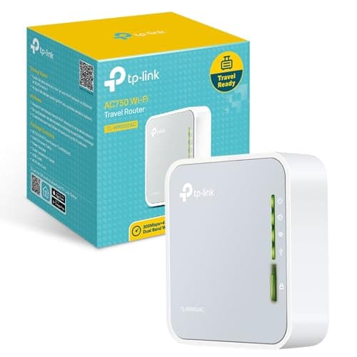 TP-Link TL-WR902AC AC750Mbps Dual Band Wi-Fi Travel Router, Portable WiFi Solution Support Router/Hotspot/Range Extender/Mode/Access Point Mode, 1 USB 2.0 Port/1 Micro USB Port, 1 WPS Button, UK Plug