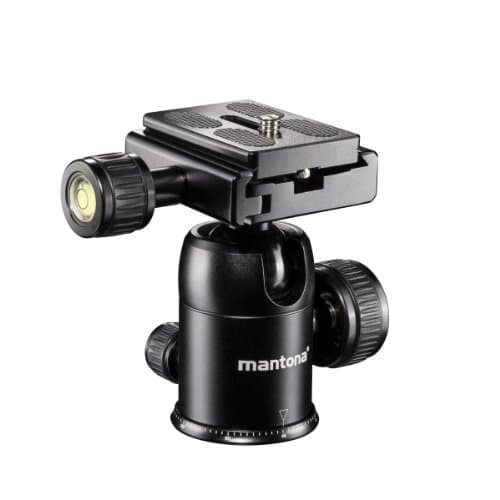 Mantona DSLM travel tripod (incl. ball head, load-bearing capacity of up to 5 kg, rotatable centre column, compact dimensions, tripod holder) for system cameras, DSLRs and compact cameras — view 4