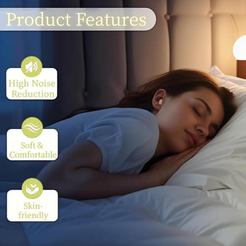 Soft Foam Ear Plugs, 37db SNR Noise Reduction Sponge Earplugs Noise Cancelling Ear Plugs for Sleeping, Travel, Concerts, Studying, Work, Loud Noise (Yellow, 30 Pairs) — view 4