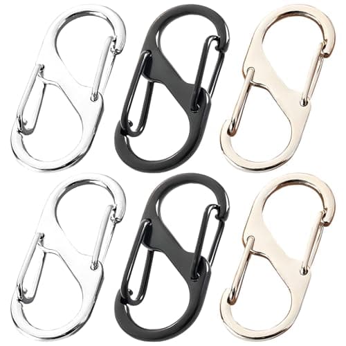 6 Pack Zipper Locks with Carabiner Clip - Small Lock for Luggage and Backpacks, Theft Deterrent Travel Locks, Zipper Clips Anti Theft, Bag Lock for Traveling Bags and Handbags