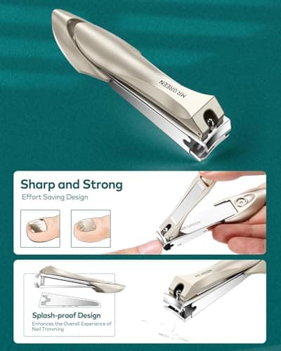 MR.GREEN 8-in-1 Manicure & Pedicure Set – Professional German Stainless Steel Nail Clippers Grooming Kit with Splash-Proof Nail Clipper & Real Leather Travel Case (Chestnut Brown) — view 3