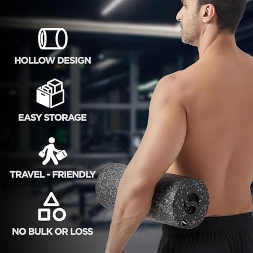 Foam Roller Kit Deep Tissue Massager Back Leg Muscles Adults Athletes — view 2