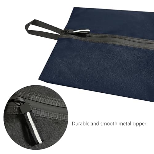 Shoe Bag for Travel, Oxford Fabric Shoe Pouch Odor-Absorbing Waterproof Multi-Purpose Shoe Storage for Golf, Dance, Gym, Travel Organizer or Dust Cover (2, Dark Blue) — view 3