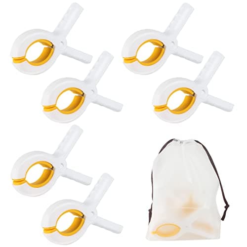 QOPAHI Beach Towel Clips for Sun Loungers Large Towel Clips Strong Grip Clothes Pegs Non-Slip Towel Pegs for Sun Lounger, Washing Line, Laundry, Pool & Cruise Chairs Sunbeds, with Storage Bag(6pcs)
