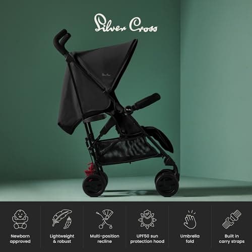 Silver Cross - Pop Pushchair - Foldable Travel Stroller - Buggy - Adjustable/Lie Flat Seat - Newborn to 4 Years - Space — view 5