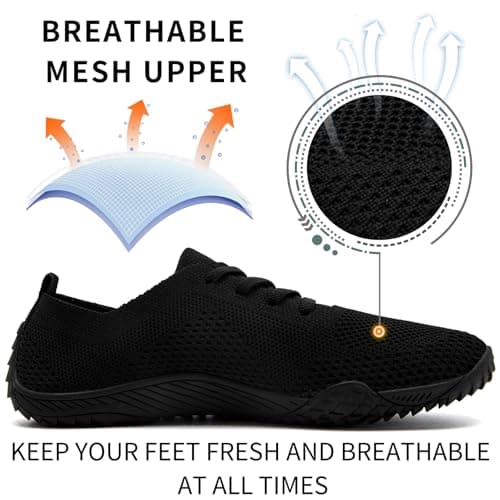Barefoot Shoes Womens Slip On Trainers Yoga Gym Shoes Ladies Black Size 5.5 — view 5
