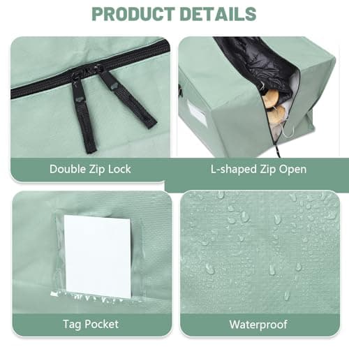 Dntorx 4 Pack 120L Moving Bags and Storage Bags, Large Moving Box with Zip — view 3